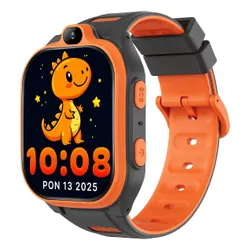 Smartwatch FOREVER Kids Boost KW-530 AI GPS WiFi 4G Czarno-pomarańczowy