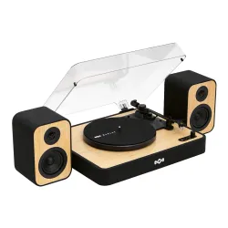 Gramofon House of Marley Revolution + Głośniki (EM-JT304-SB) Manualny Napęd paskowy Bluetooth Czarno-beżowy