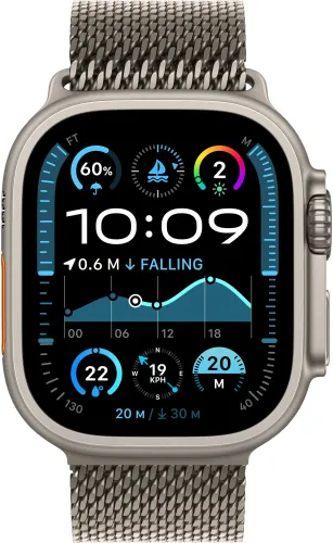Apple Watch Ultra 2 GPS + Cellular Koperta z tytanu 49mm Bransoleta mediolańska z tytanu Rozmiar L