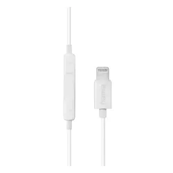 Słuchawki przewodowe Hama Glow II Douszne Mikrofon Lightning Biały