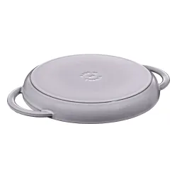 STAUB Okrągła patelnia żeliwna grillowa z dwoma uchwytami 22 cm, grafitowy