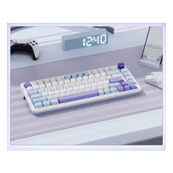 Klawiatura REDRAGON Ucal Max K673WBP RGB Hot Swap Manbo Switch Biało-fioletowo-niebieski