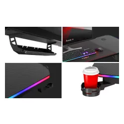 Biurko gamingowe HUZARO Hero 3.3 RGB Czarny