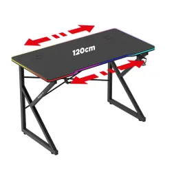 Biurko gamingowe HUZARO Hero 1.7 RGB Czarny