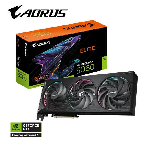 Karta graficzna Gigabyte AORUS GeForce RTX 5060 ELITE 8GB GDDR7 128bit DLSS 4