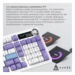 Klawiatura mechaniczna Ajazz AK980 V2 Gift Switch V2 Biało-Fioletowy
