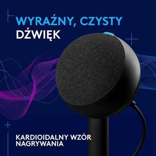 Mikrofon Logitech Yeti Orb Przewodowy Pojemnościowy Czarny