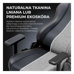 Fotel Anda Seat Kaiser 3E XL Gamingowy do 150kg Tkanina Szary