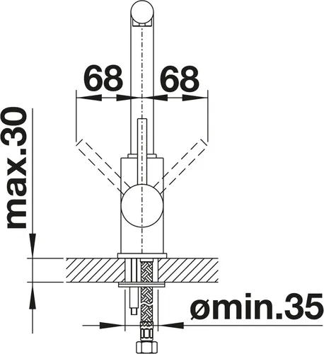 Bateria BLANCO Mila 526657 Czarny mat