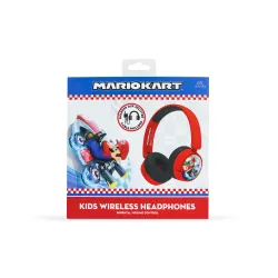 Słuchawki bezprzewodowe z mikrofonem OTL Technologies Mario Kart Kids Wireless Dla Dzieci Nauszne Czerwono-czarny