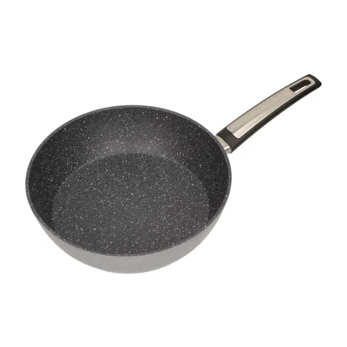 TESCOMA i-Premium Stone głęboka 28 cm szara - patelnia nieprzywierająca mineralna