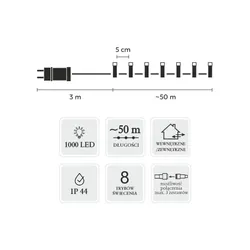 Lampki choinkowe LED EXTRALINK 9638 50 m