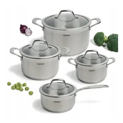 Garnki zestaw garnków stalowych 8el 2472