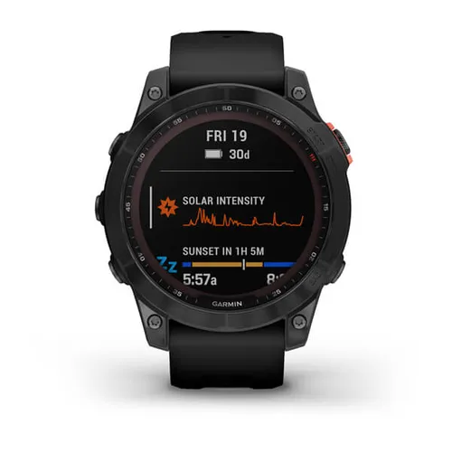 Смарт-часы Garmin FENIX 7 Solar серый с черным ремешком (010-02540-11)