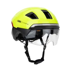 Kask rowerowy z kierunkowskazami ABUS Hyp-e Ace signal yellow