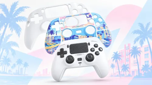Pad FroggieX FX-P5-GP4-W Vibe City Edition do PC, PlayStation 5, Android, iOS Bezprzewodowy Biały