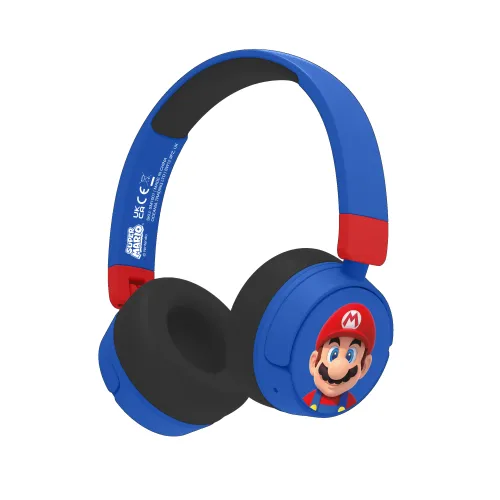 Słuchawki bezprzewodowe z mikrofonem OTL Technologies Super Mario Kids Wireless Dla Dzieci Nauszne Niebiesko-czarny