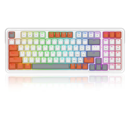 Klawiatura mechaniczna Redragon K664WOG-RGB Gloria Redragon Red Szaro-pomarańczowy