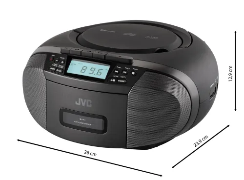 Radiomagnetofon JVC Boombox RC-E444B Bluetooth Czarny