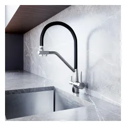 Bateria Globalo Olintio Black/Inox 1.1 Czarno-stalowy Stal szlachetna