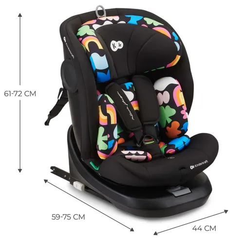 Fotelik samochodowy KINDERKRAFT I-Grow I-Size Happy shapes 40-150 cm (0-36 kg) Wielokolorowy