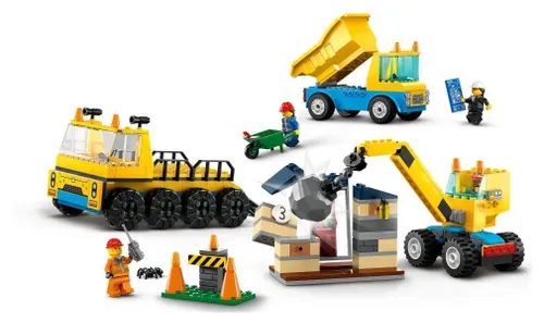 Lego City 60391 yıkım topu ile kamyon ve vinç