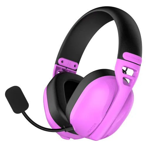 Słuchawki bezprzewodowe z mikrofonem Hator Hyperpunk 3 Wireless ESH19 ANC Nauszne Fioletowy