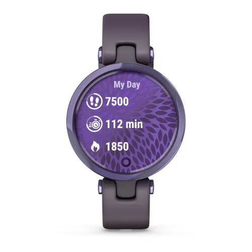 Smartwatch Garmin  Lily Sport Orchideowa ramka, ciemnofioletowa koperta i silikonowy pasek (010-02384-12)