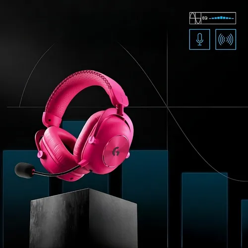 Słuchawki bezprzewodowe z mikrofonem Logitech G Pro X3 Lightspeed Nauszne Magenta