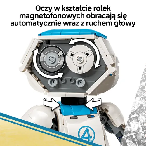 LEGO Marvel 76339 Fantastyczna Czwórka H.E.R.B.I.E., zestaw klocków 10+