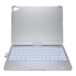 Etui na iPad Air 11 cali TYPECASE Flexbook Touch Srebrny Klawiatura