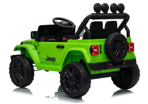 Auto Na Akumulator Jeep Rubicon 2X200W 24V Eva Skóra LED Pilot Radio MP3