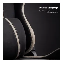 Fotel Diablo Chairs X-One 2.0 Small Camel Black Gamingowy do 90kg Tkanina Czarno-Beżowy