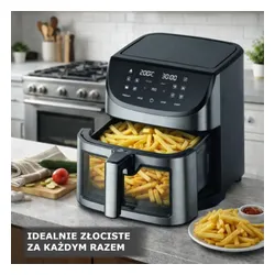 Air Fryer Frytkownica beztłuszczowa EXTRALINK EX.97676  8l z 10 automatycznymi programami i okienkiem do obserwacji postępów gotowania
