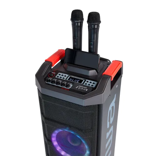 Power Audio Aiwa KBTUS-608MKII 80W Bluetooth Mikrofon Karaoke Czarny