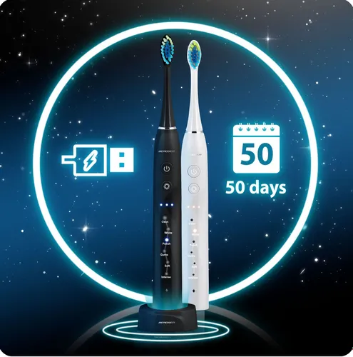 Szczoteczka soniczna BERDSEN Galaxy Duo (2 sztuki) Czarny i Biały