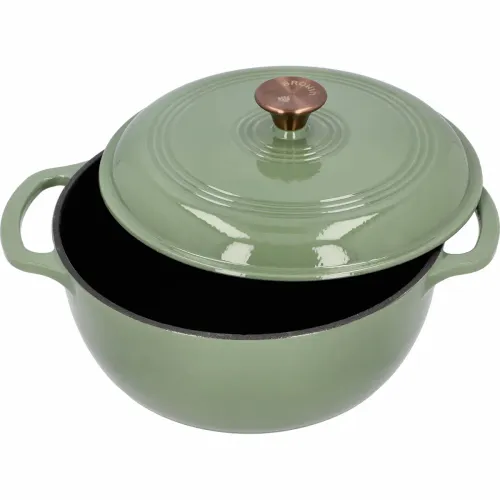 BROWIN Szałwiowy 5,8 l - garnek żeliwny emaliowany