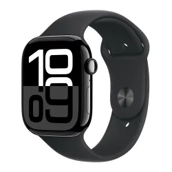 Apple Watch Series 10 Cellular 46mm aluminium onyks pasek sportowy czarny M/L