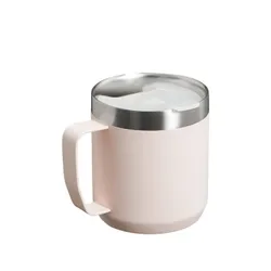 Kubek turystyczny z pokrywką Stanley Classic Legendary Camp Mug 0,35 l - rose quartz