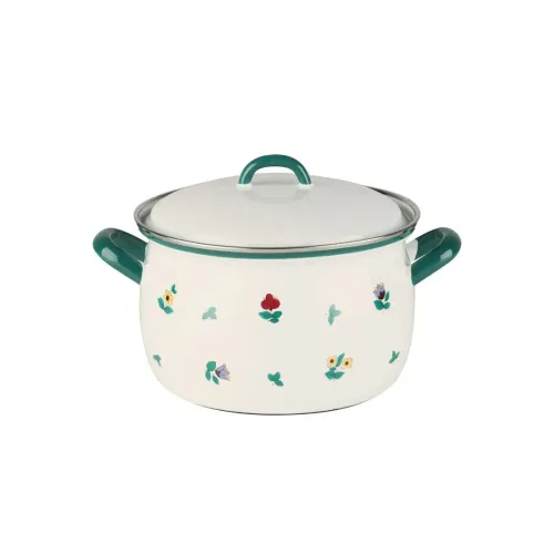 RIESS Country Gmundner Streublumen 3,5 l - garnek emaliowany z pokrywką