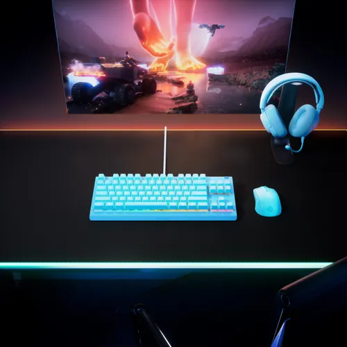 Klawiatura STEELSERIES Apex 3 TKL US Niebieski