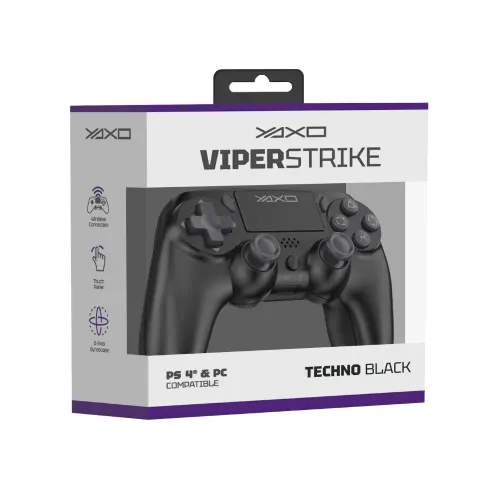 Pad Yaxo Viper Strike Techno Black do PC, PS4, PS3, Android, iOS Bezprzewodowy Czarny