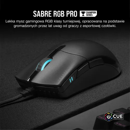 Myszka gamingowa Corsair Sabre Pro RGB Champion Series Czarny