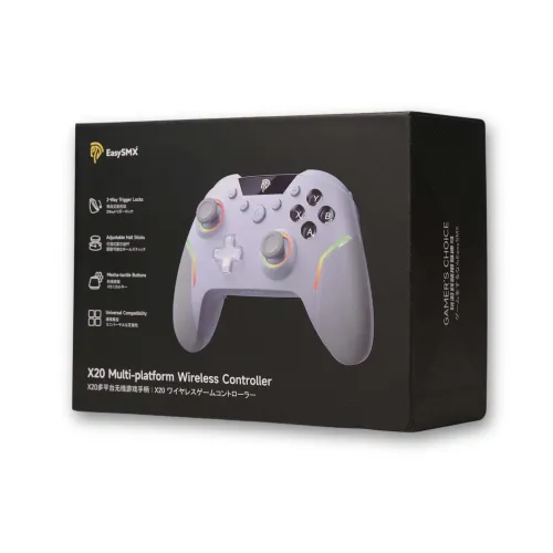 Pad EasySMX X20 do Nintendo Switch, PC Bezprzewodowy Biały