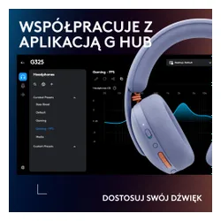 Słuchawki LOGITECH G325 Lightspeed Liliowy Bezprzewodowe, Nauszne