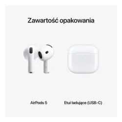 Apple AirPods 5 Douszne Bluetooth 5.3 Funkcje AI Biały