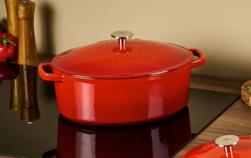 Brytfanna Gerlach Natur Iron Indukcja Żeliwo 5,5l Czerwony