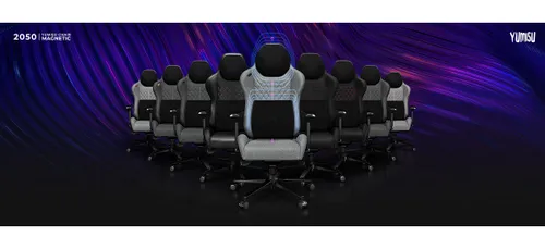 Fotel YUMISU 2050 Magnetic Jasnoszaro-czarny