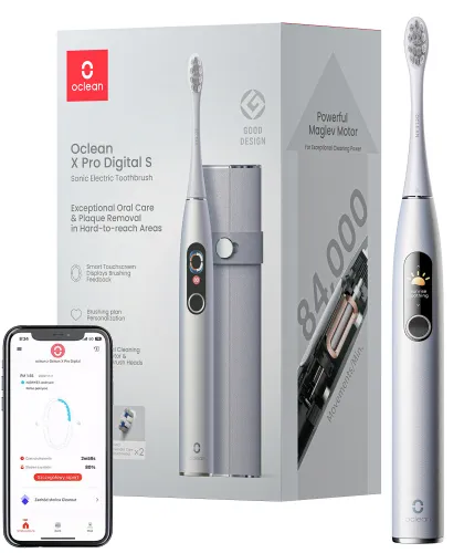 Szczoteczka soniczna OCLEAN X Pro Digital Srebrny + Etui