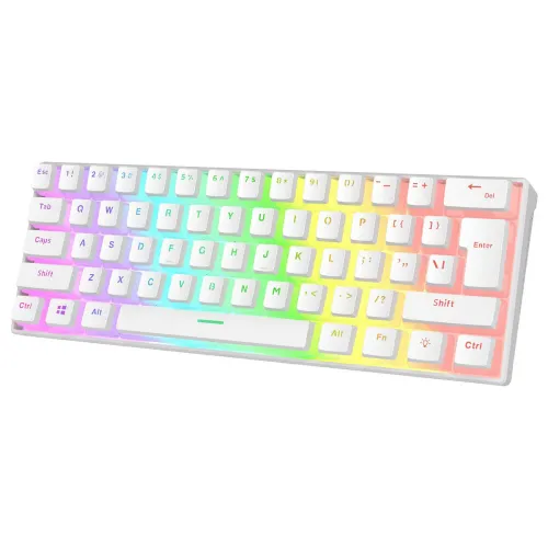 Klawiatura mechaniczna Rampage Radiant K11 Outemu Blue Switch Biały